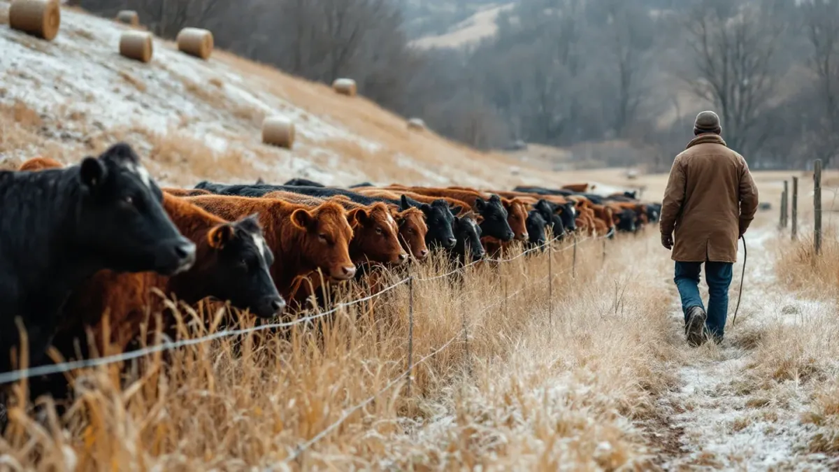 Winter Feeding for Grass-Fed Cattle: Stockpiling and Bale Grazing